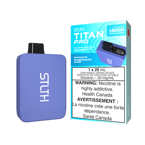 Stlth Titan Pro 15k: Blue Razz Ice