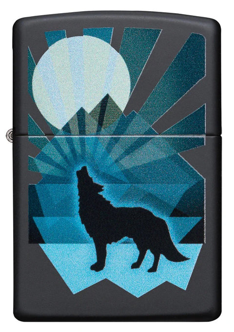 Zippo : Wolf And Moon Design