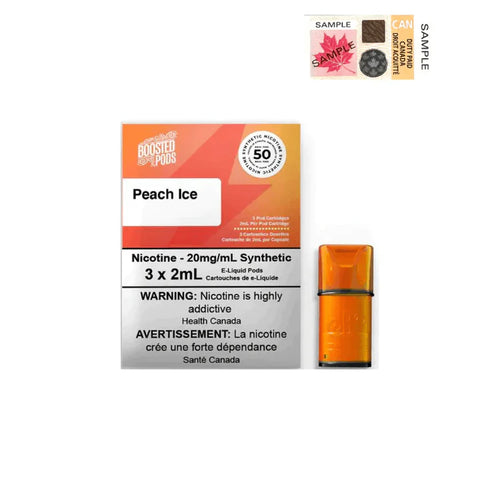 PEACH ICE BOOSTED PODS 20mg Bold 50