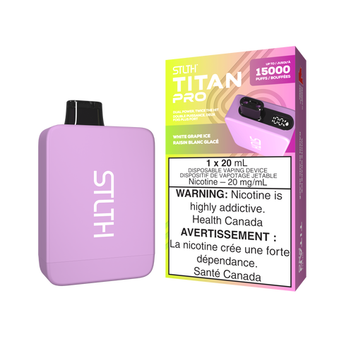 Stlth Titan Pro 15k: White Grape Ice