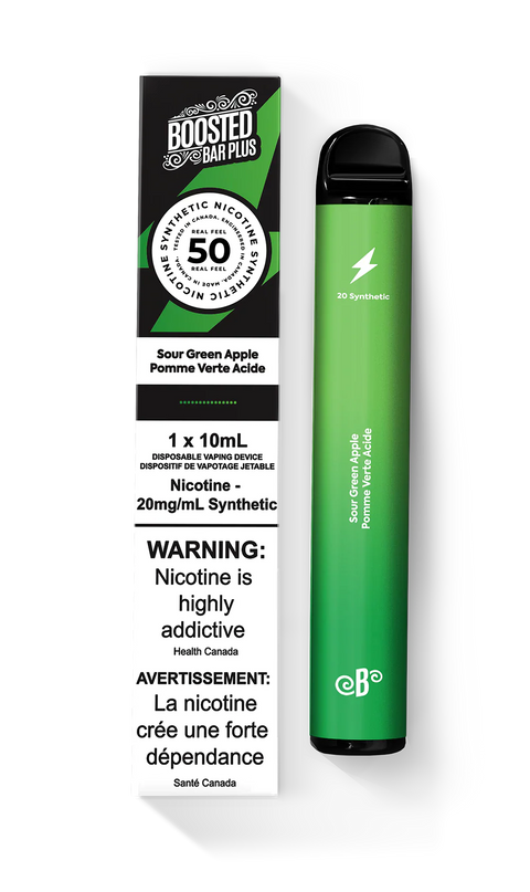 SOUR GREEN APPLE BOOSTED BAR PLUS 20MG